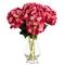 20" Pink Artificial Hydrangea Arrangement in Glass Vase